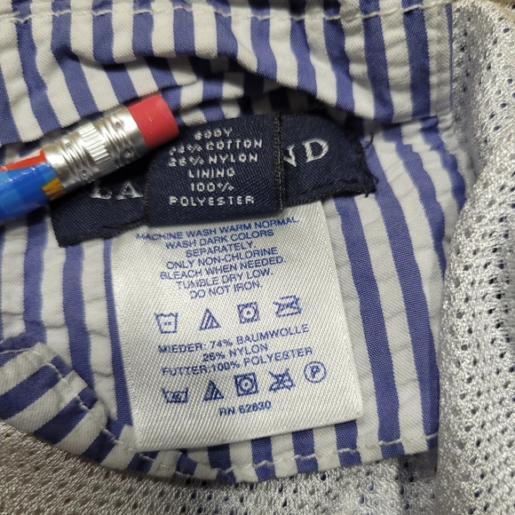 Lands' End Cargo Swim Shorts Blue and White Pinstripe Size XL - Picture 6 of 6